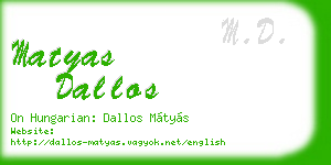 matyas dallos business card