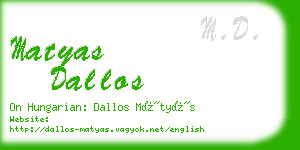 matyas dallos business card